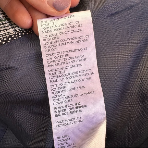 2 for $15 😍 Anthropologie Maeve Relaxed Herringbone Lilith Blazer– Black/Tan – 2 - Picture 6 of 7